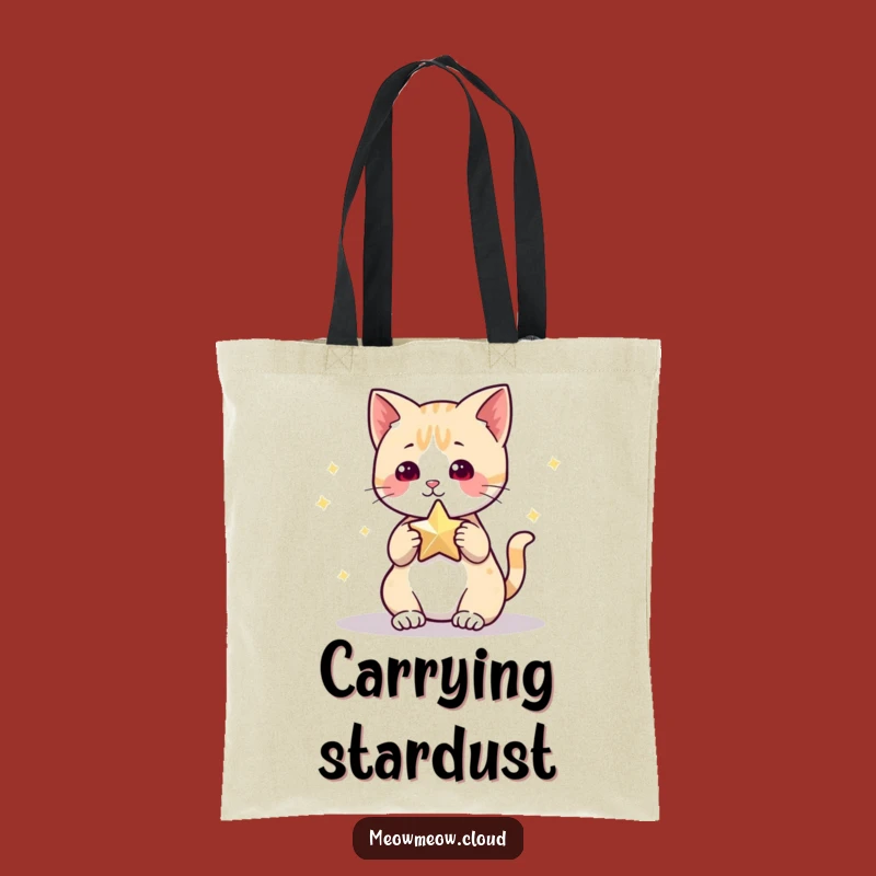 Funny Cat Star Tote Bag: Cute Feline Accessory, Perfect Gift for Everyday Adventures