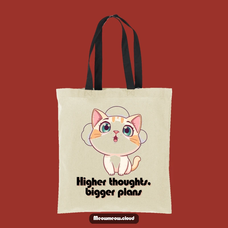 Funny Curious Cat Tote Bag: Amazing Cloud Design, a Hilarious Reusable Bag for Shopping
