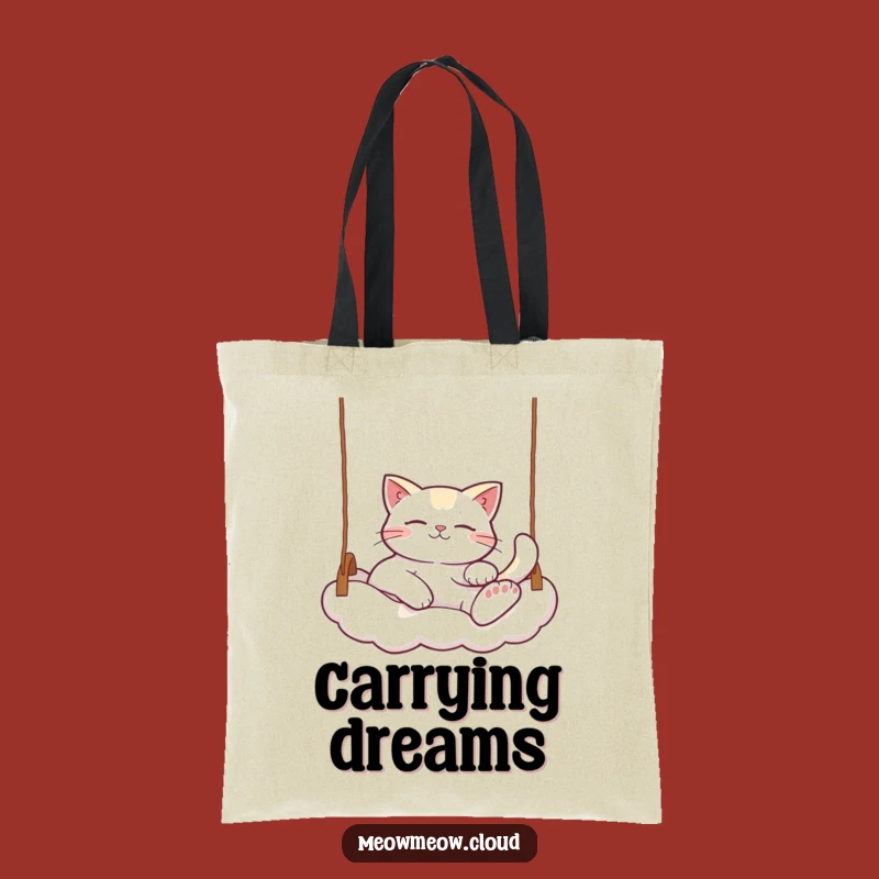 Funny Relaxed Cat Tote Bag: Carry Your Chill With This Cloud Lounger, Great Funny Gift!