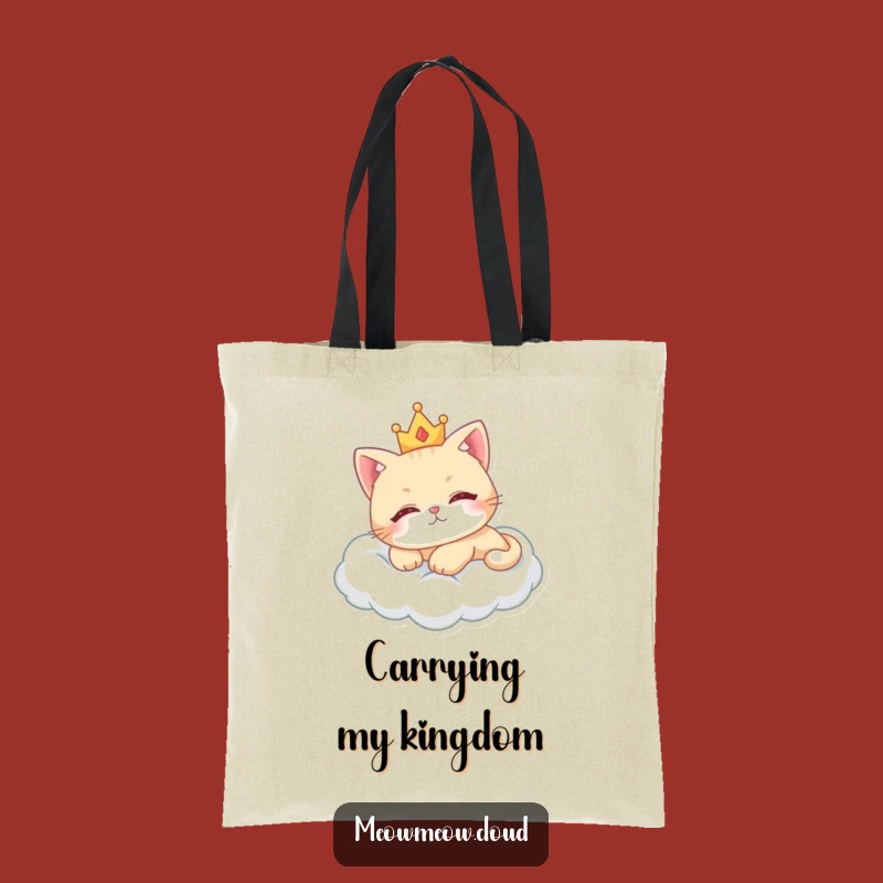 Funny Royal Cat Tote Bag: Carry Your Kingdom, Perfect Funny Gift!
