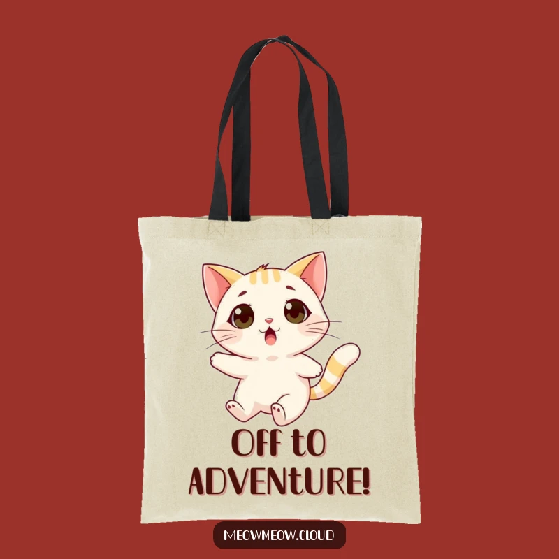 Funny Surprised Cat Tote Bag: Carry Your Wind Gust Adventures